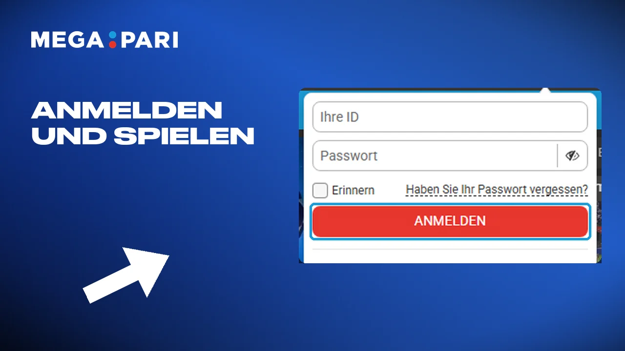 Nach dem Anmelden ist das Megapari Konto aktiv