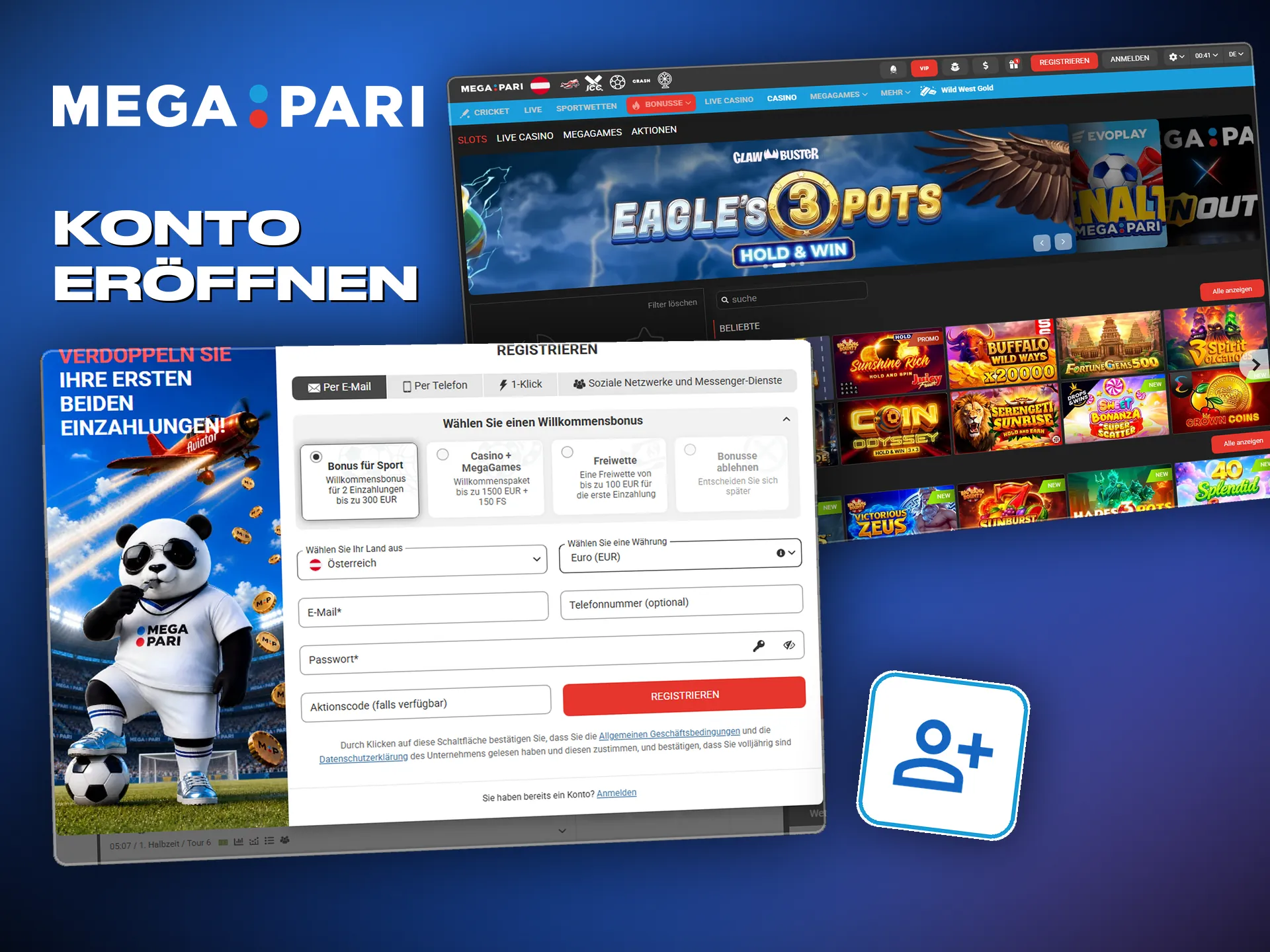 Ein Megapari Konto in wenigen Schritten eröffnen und alles nutzen